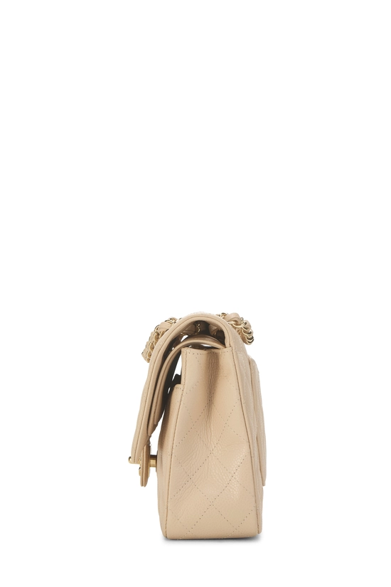 Beige Quilted Caviar Classic Double Flap Medium, , large image number 2