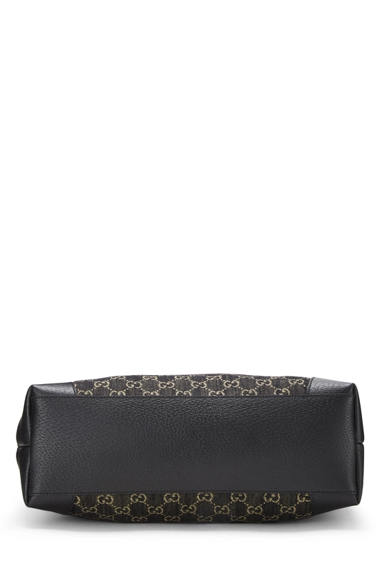 Black GG Denim Ophidia Tote Medium, , large image number 4