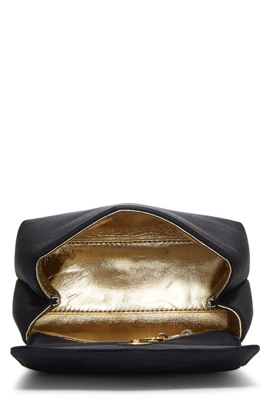 Chanel Black Satin and Swarovski Crystal Camellia Mini Clutch Bag - Yoogi's  Closet