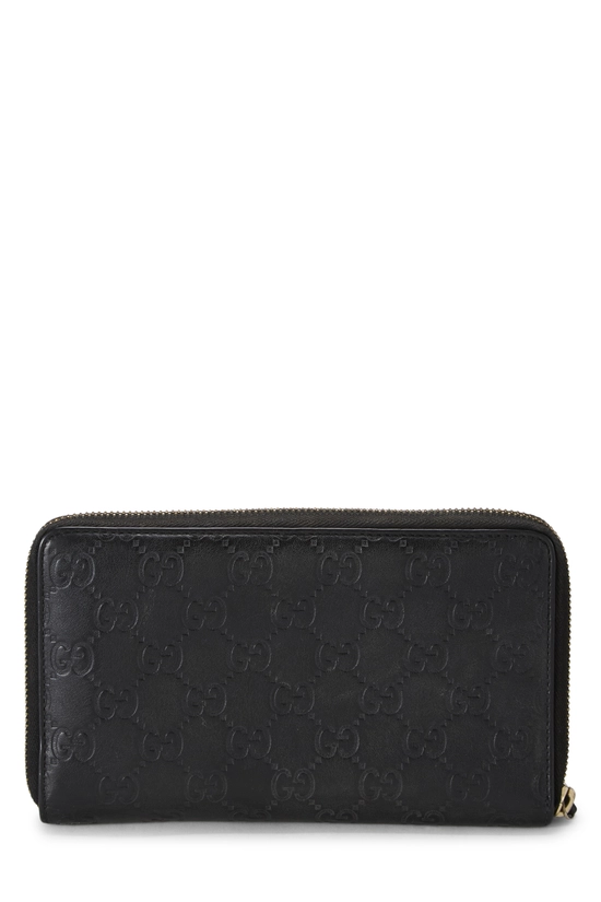 Black Guccissima Zip Around Wallet, , large image number 2