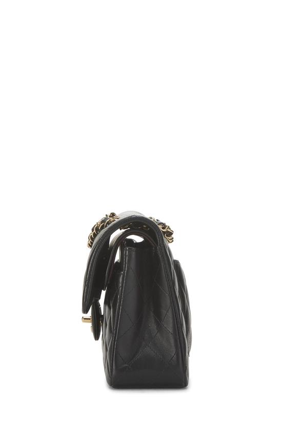 Black Quilted Lambskin Classic Double Flap Small, , large image number 2