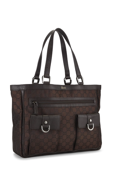 Gucci Brown GG Nylon Abbey Pocket Tote — photo 2