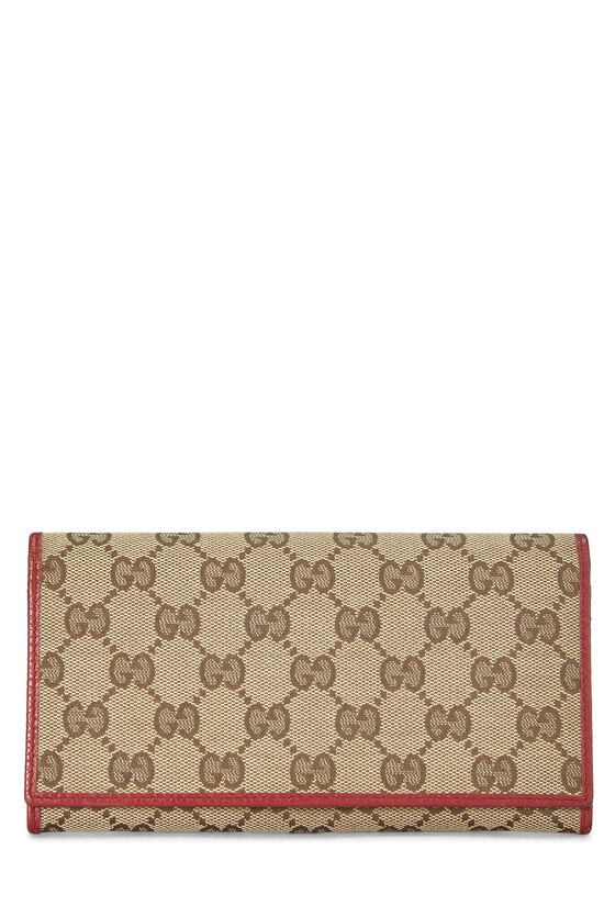 Red Original GG Canvas Continental Wallet, , large image number 0