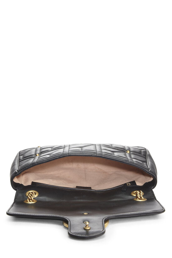 Black Studded Leather GG Marmont Shoulder Bag, , large image number 5