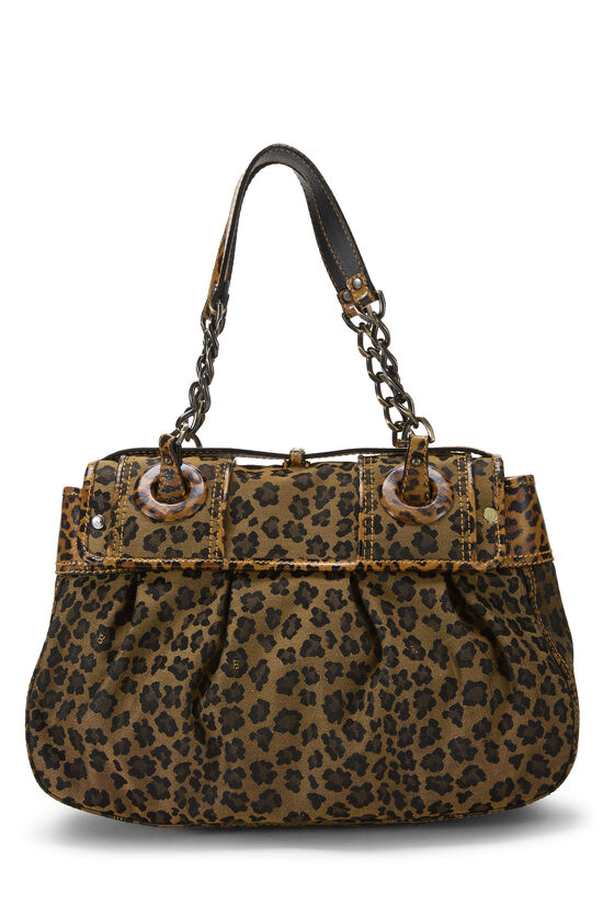 Brown Cheetah Canvas B Bag, , large image number 3