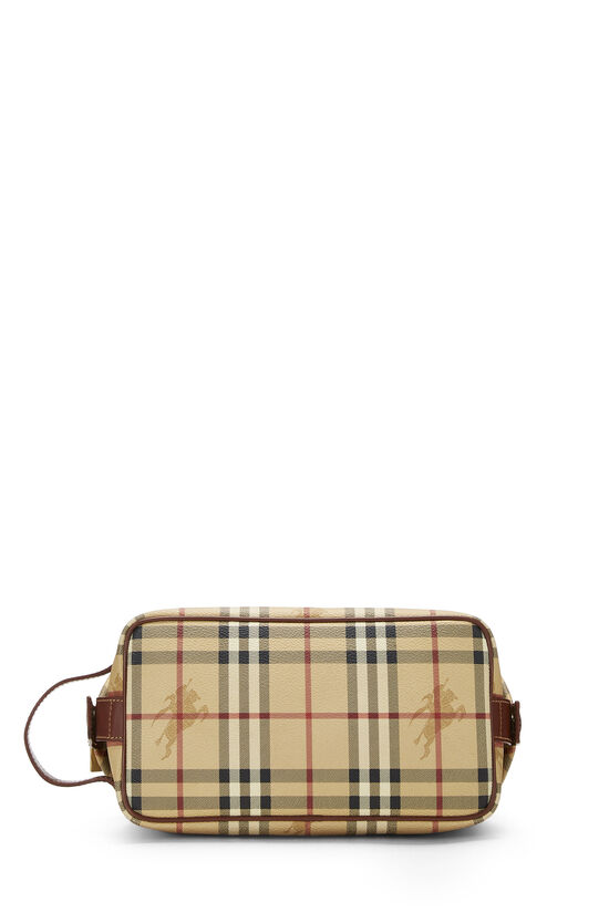 Brown Haymarket Check Canvas Pouch, , large image number 4