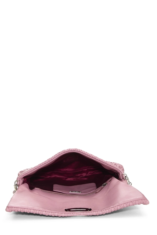 Purple Nappa Crystal Flap Shoulder Bag, , large image number 5