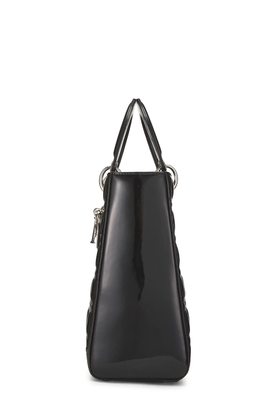 Black Cannage Quilted Patent Leather Lady Dior Large, , large image number 2