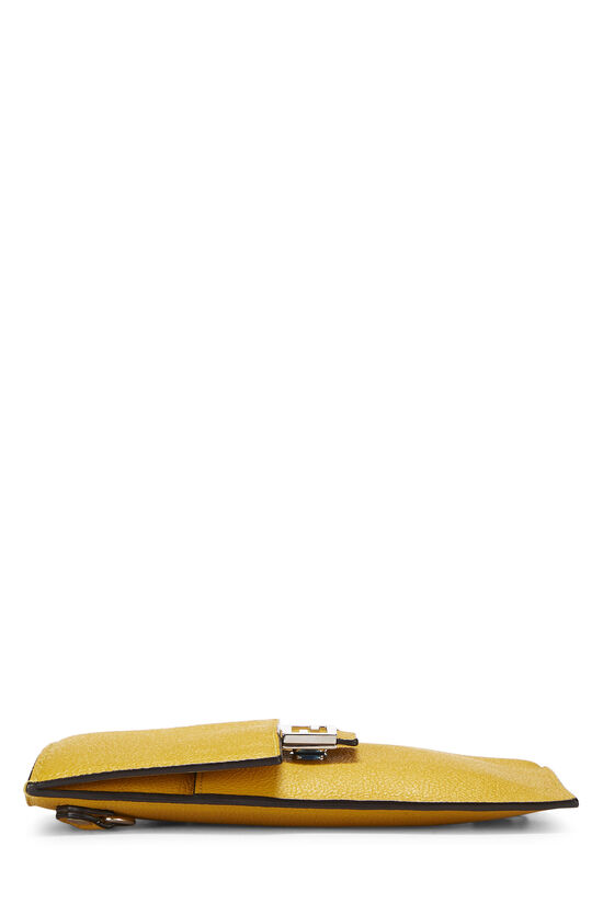 Yellow Leather Waist Pouch, , large image number 5