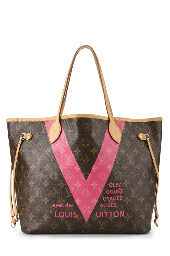 Pink Monogram V Neverfull MM, , large image number 0
