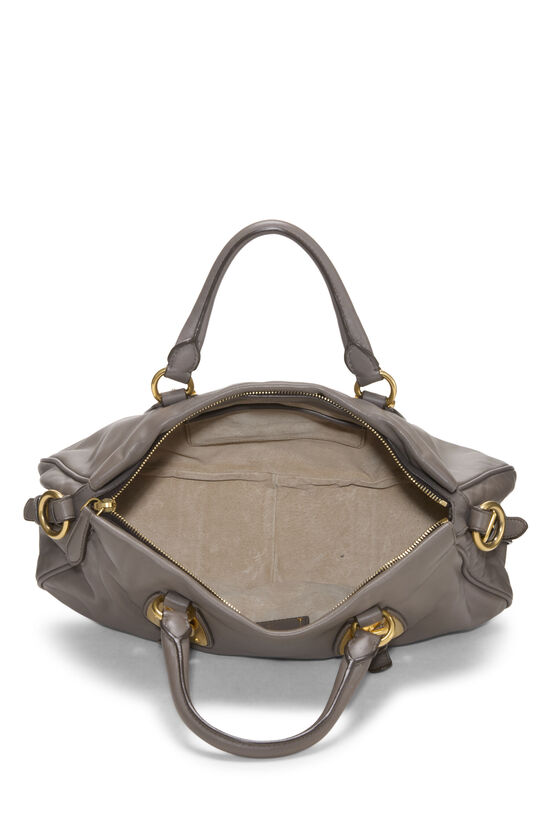 Grey Calfskin Bauletto Handbag Medium, , large image number 5