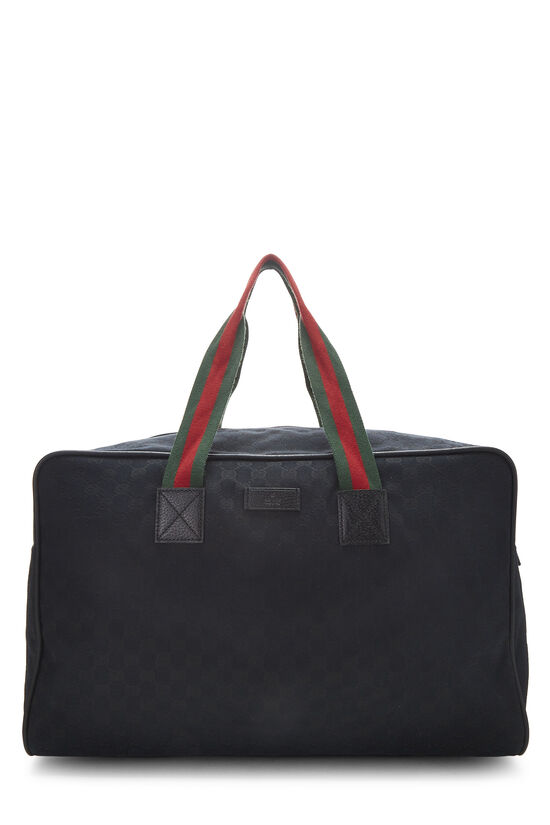 Jumbo GG Small Canvas Duffel Bag in Black - Gucci