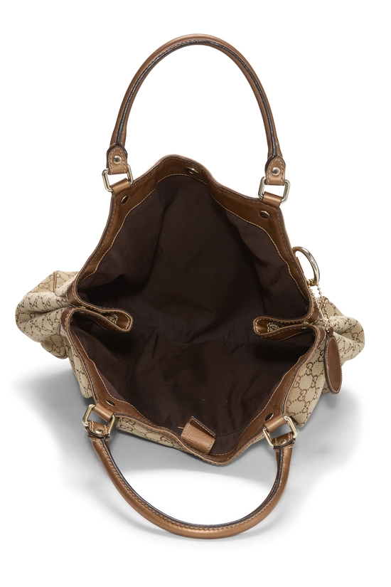 Brown Original GG Canvas Lurex Sukey Tote, , large image number 5