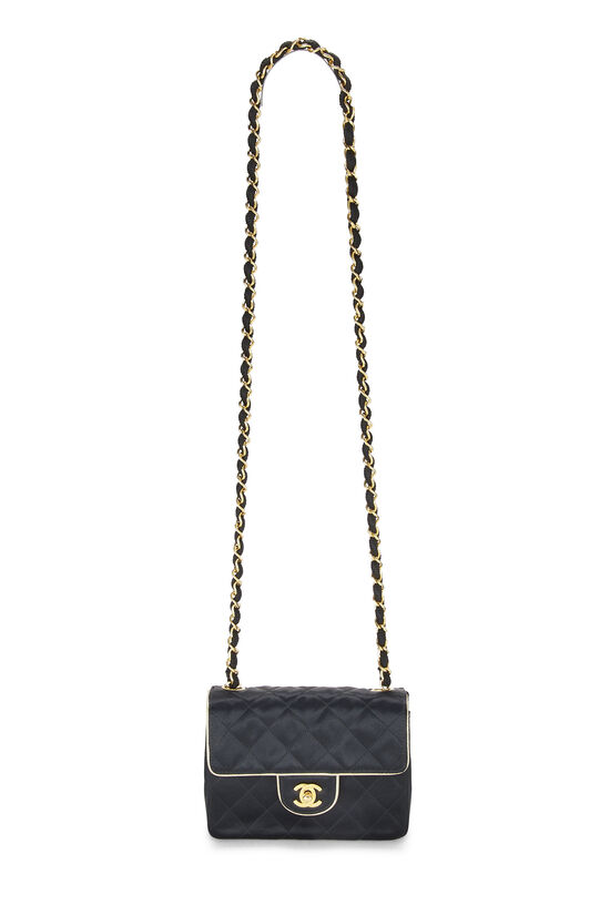 Chanel Black Fabric Mini Square Classic Flap Bag ○ Labellov