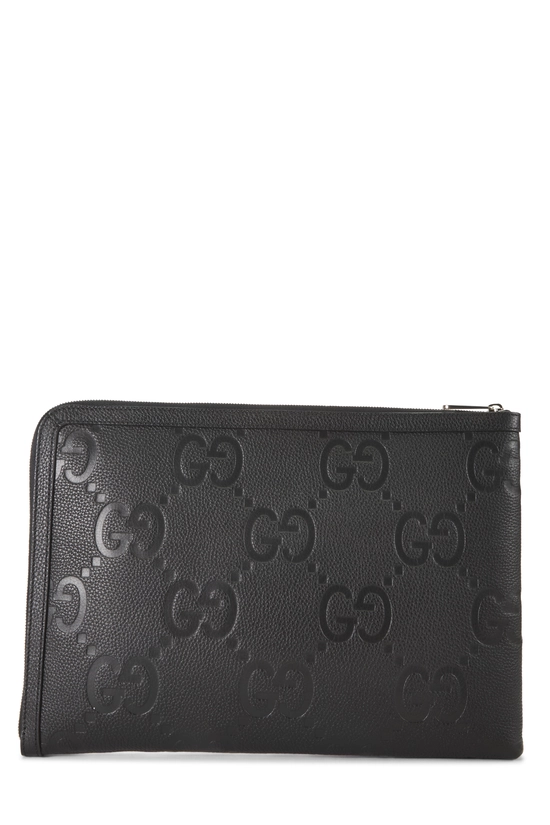Black Jumbo Guccissima Leather Document Case, , large image number 2