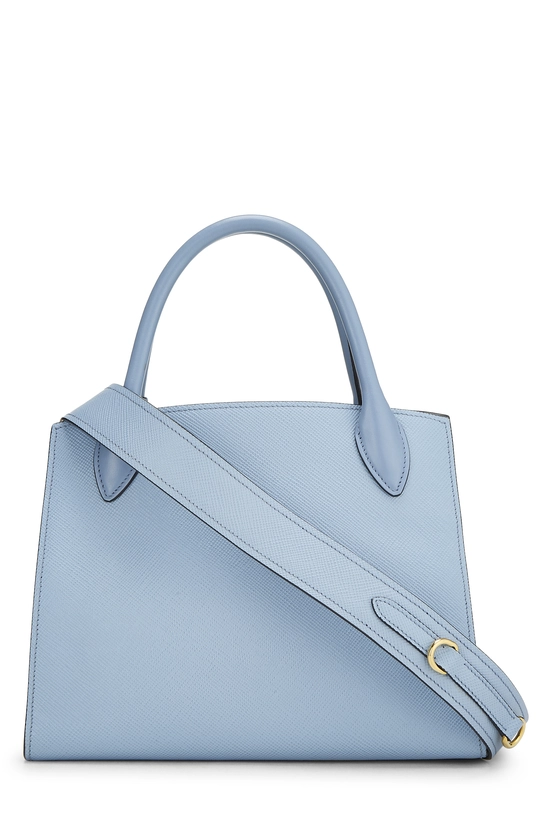 Blue Saffiano Leather Monochrome Bag Small, , large image number 3