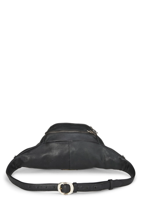 Black Leather Snat Pack Waist Bag, , large image number 3
