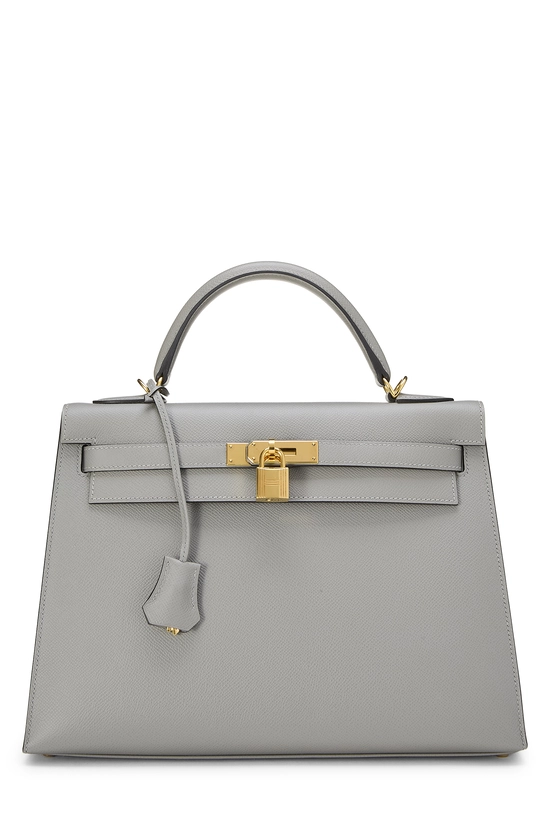 Gris Mouette Epsom Kelly Sellier 28, , large image number 0