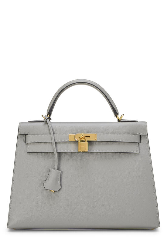 Gris Mouette Epsom Kelly Sellier 28, , large image number 0