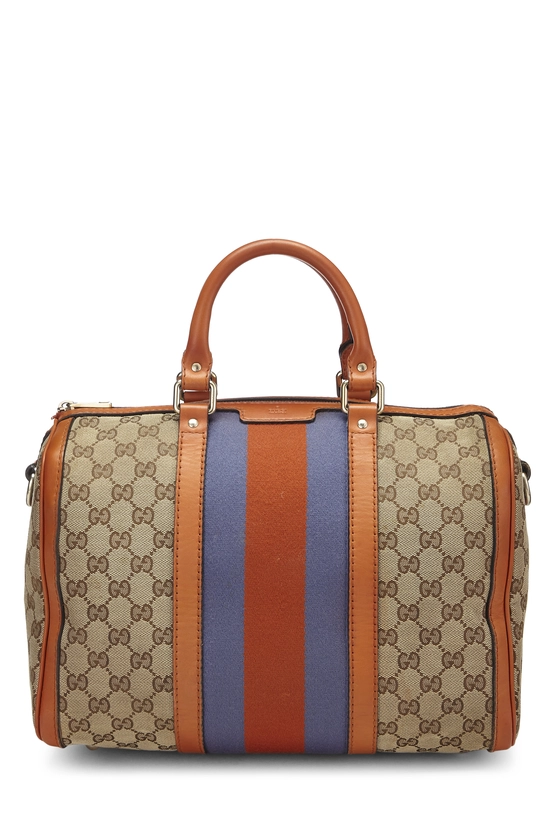 Orange Original GG Canvas Vintage Web Boston Medium, , large image number 0