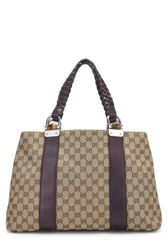 Original GG Canvas Bamboo Bar Tote, , large image number 0