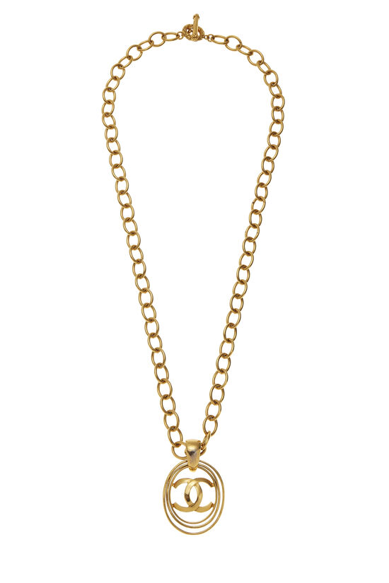 Chanel Gold 'CC' Ring Chain Necklace Q6J4MF17DB001