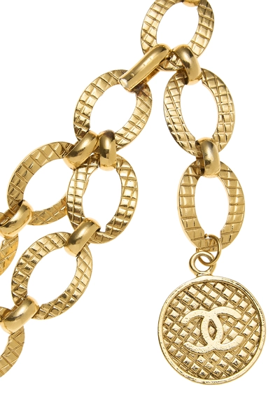 Gold 'CC' Chain Belt 2, , large