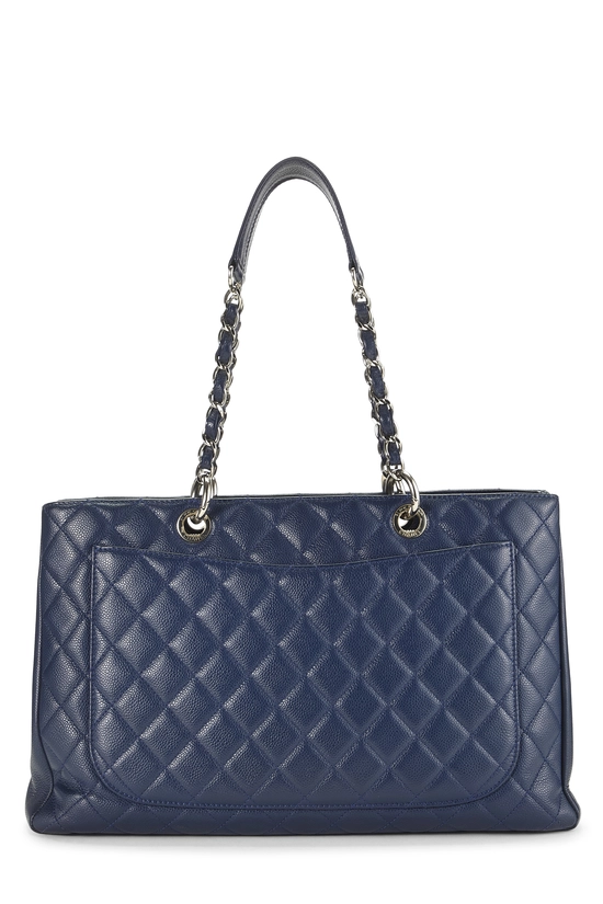 Navy Quilted Caviar Grand Shopping Tote (GST) XL , , large image number 3