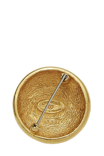 Gold 'CC' Sunburst Pin, , large