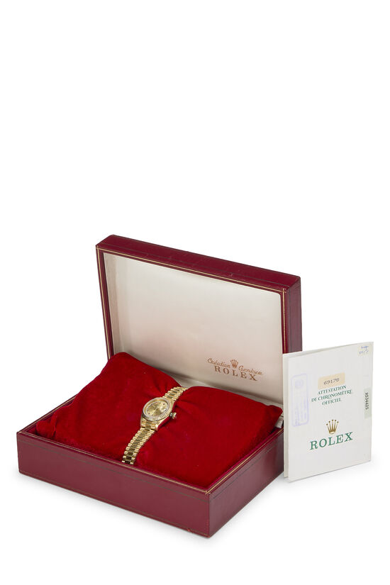 18K Gold Diamond Ruby Dial Datejust President 69178 26mm, , large image number 1