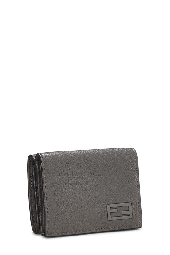 Grey Leather Tri-Fold Wallet , , large image number 3