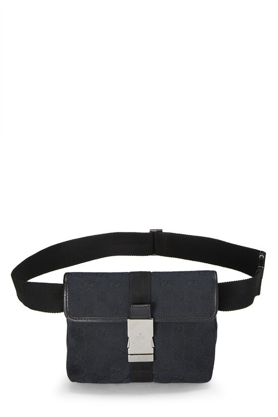 Black Original GG Canvas Buckle Flap Belt Bag Small, , large image number 1