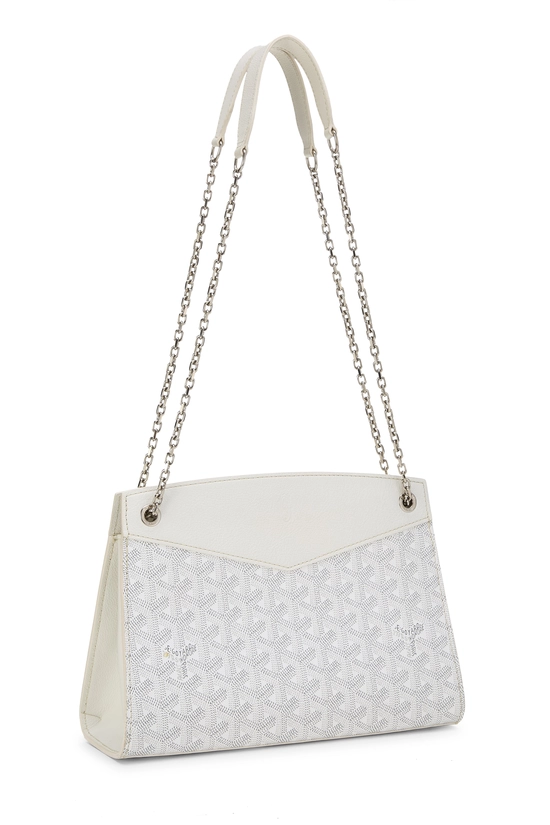 White Goyardine Canvas Rouette Structure PM, , large image number 1