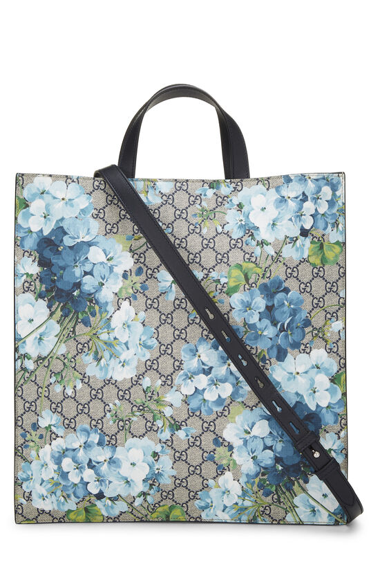 Blue GG Blooms Supreme Canvas Two-Way Tote, , large image number 3