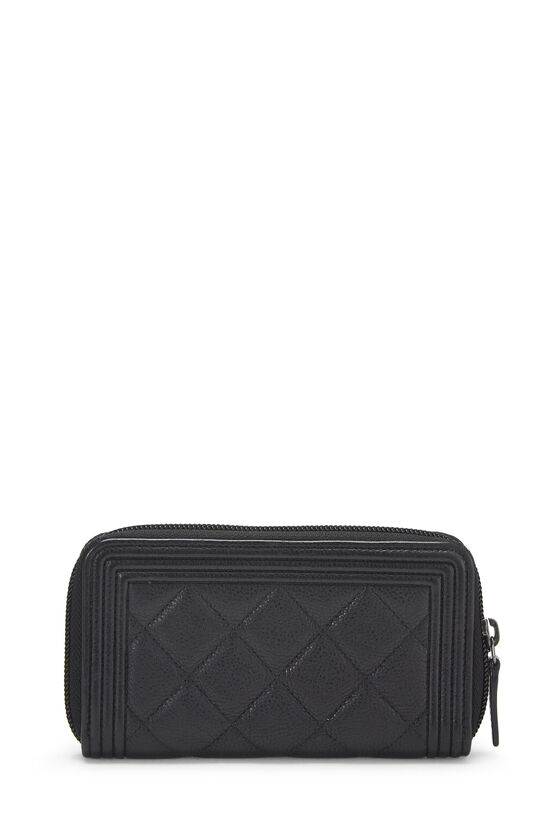 Black Quilted Caviar Boy Wallet Small, , large image number 3