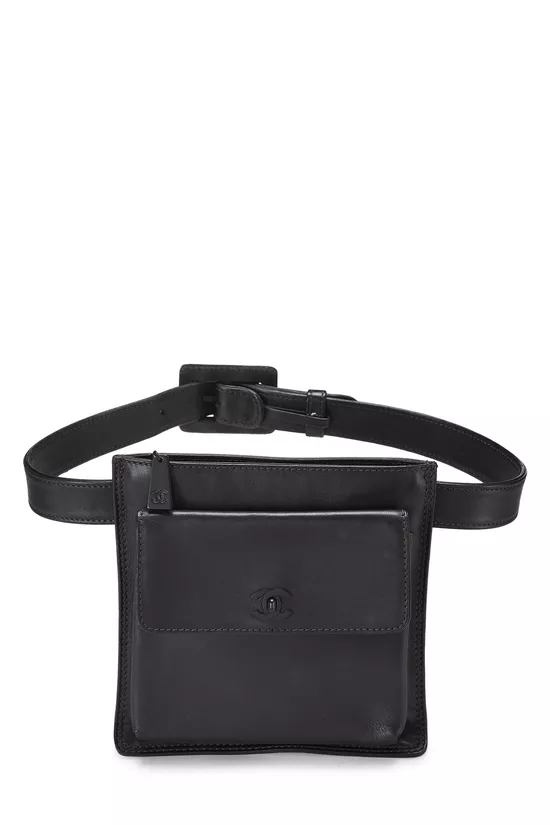 Black Calfskin Waist Pouch, , large image number 0