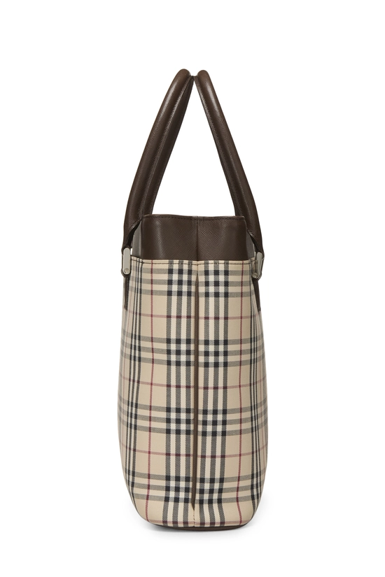 Brown House Check Jacquard Handbag Medium, , large image number 2