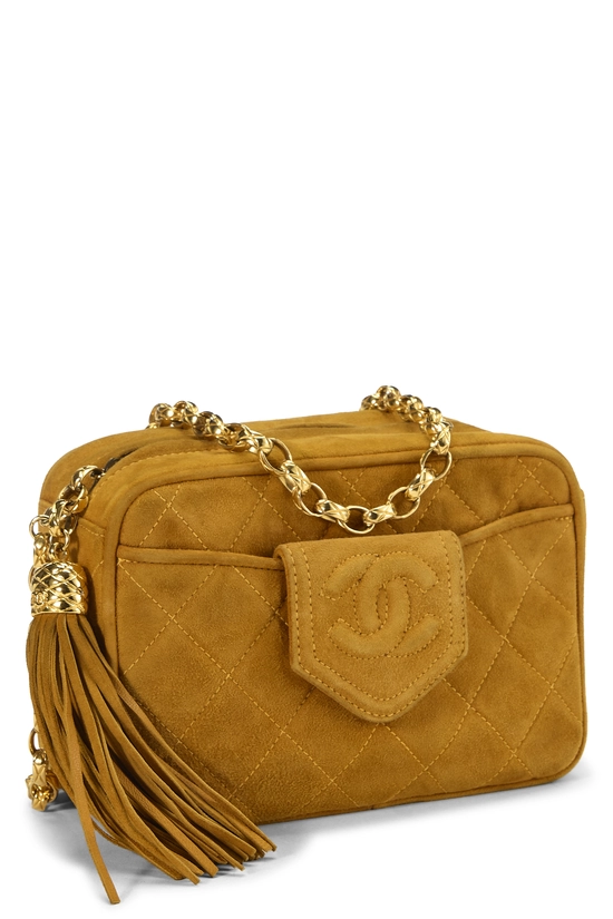 Yellow Suede 'CC' Camera Bag Mini, , large image number 1