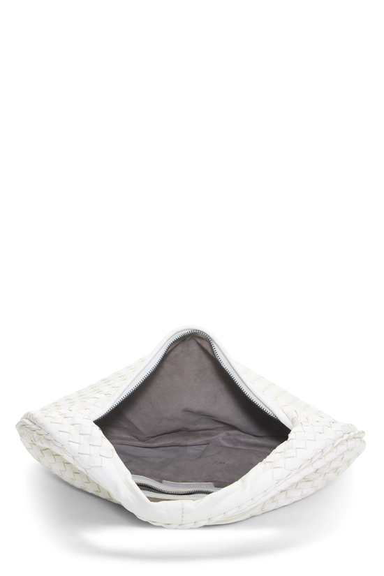 White Intrecciato Veneta Hobo Medium, , large image number 5