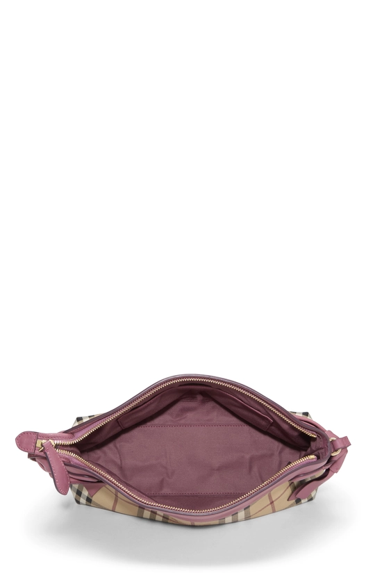 Pink Haymarket Coated Canvas Bow Tie Crossbody, , large image number 5
