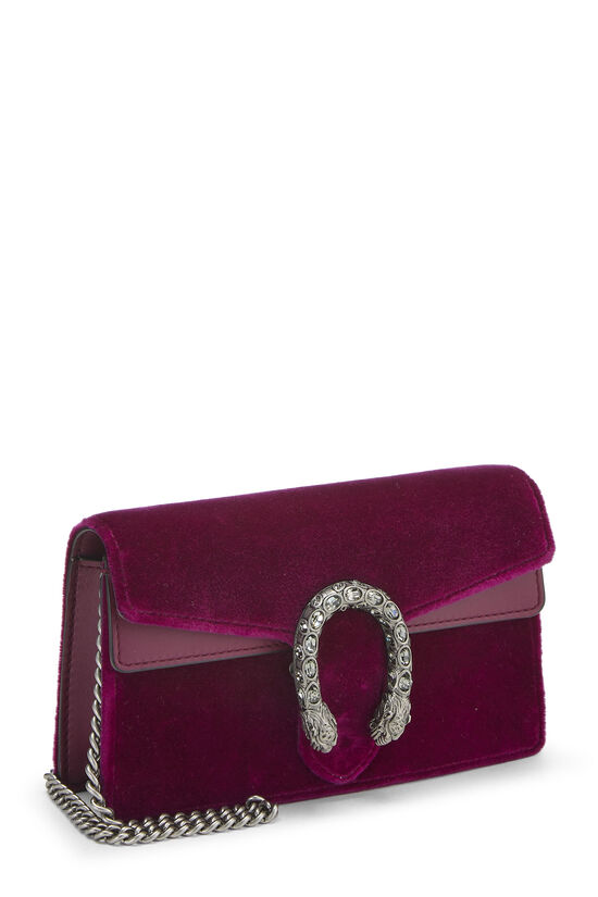 Purple Velvet Dionysus Shoulder Bag Super Mini, , large image number 2