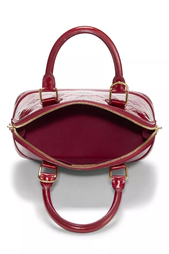 Red Monogram Vernis Rayures Alma BB, , large image number 5