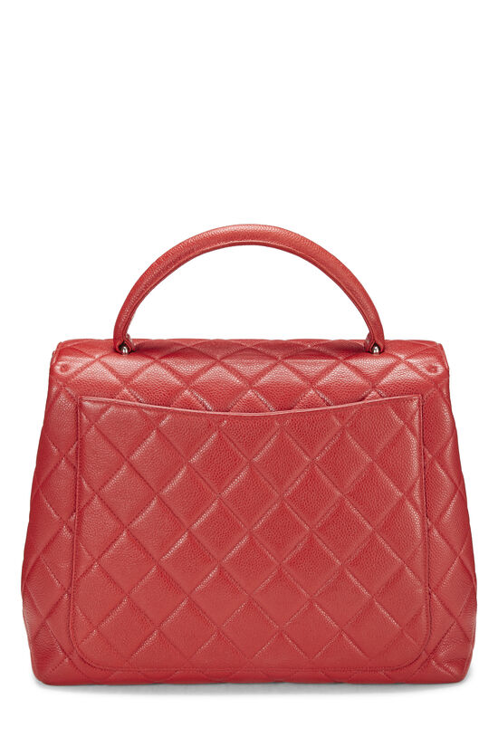 Red Quilted Caviar Kelly, , large image number 3