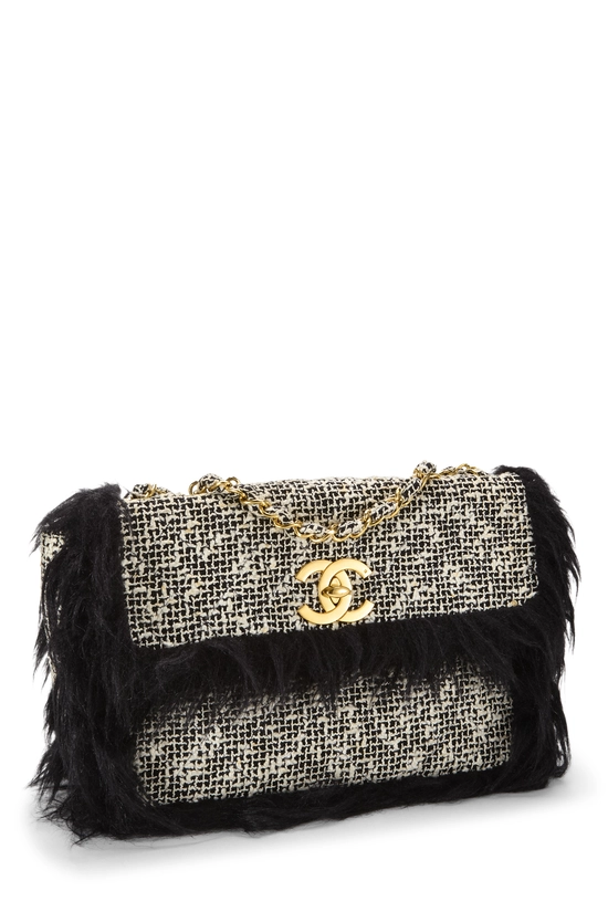 White Tweed Flap Bag Maxi, , large image number 1