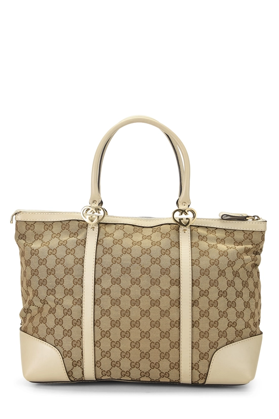 White Original GG Canvas Lovely Heart Tote, , large image number 3