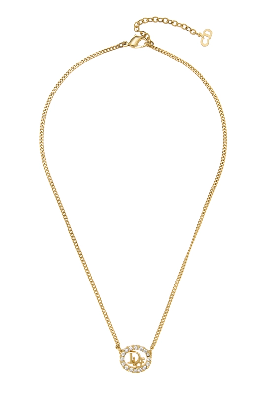Gold Crystal Logo Necklace, , large image number 0