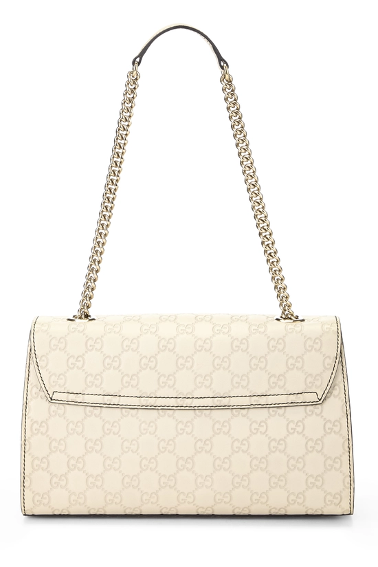 White Guccissima Leather Emily Chain Shoulder Bag, , large image number 3