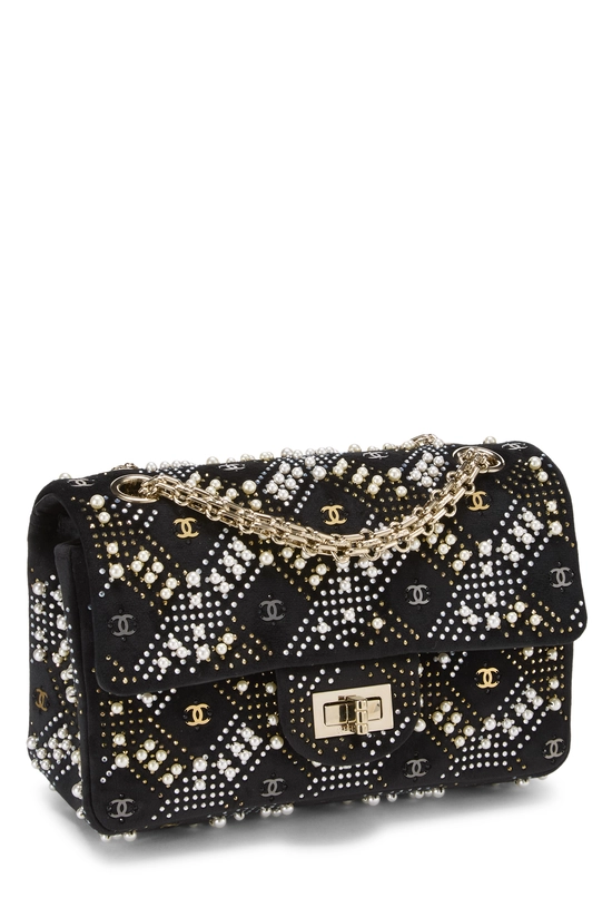 Paris-Salzburg Black Velvet Embellished 2.55 Reissue Flap 224, , large image number 1