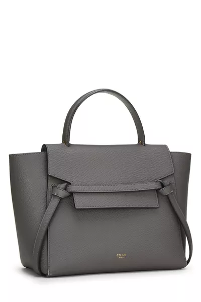 Black Grained Calfskin Belt Bag Micro, , large