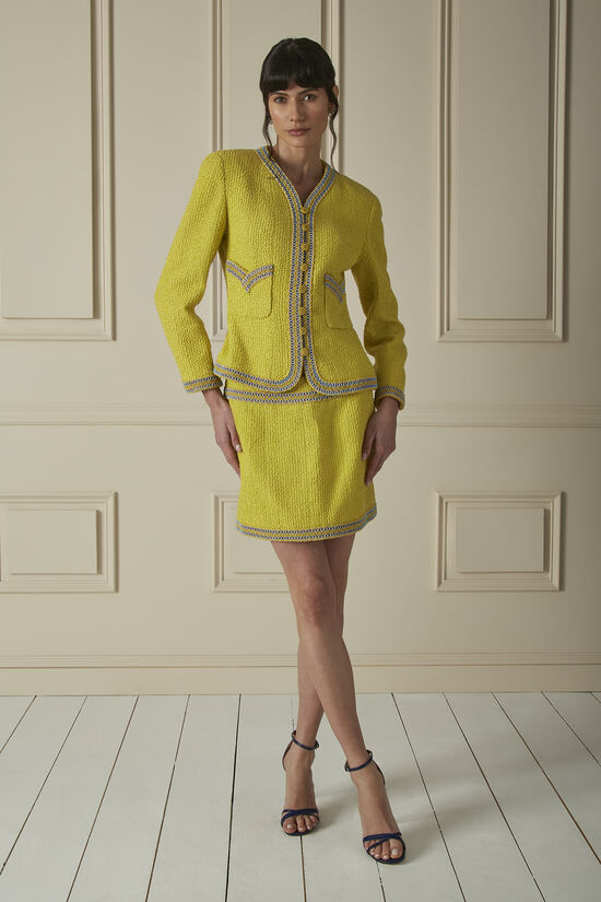 Chanel Yellow Tweed Skirt Suit 60CHX-200